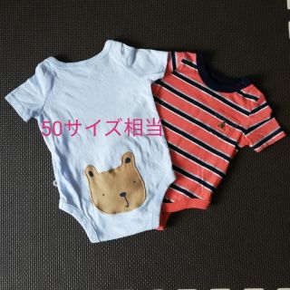 ベビーギャップ(babyGAP)のベビーギャップ  ロンパース ボディスーツ くま 2枚セット 50サイズ(ロンパース)