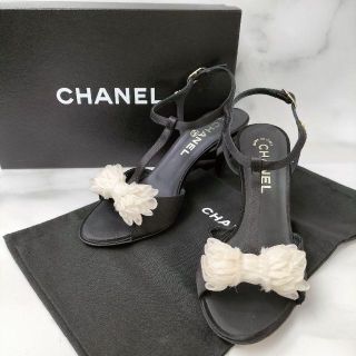 CHANEL - 【値下げ】シャネル リボン パール ココマーク サテン