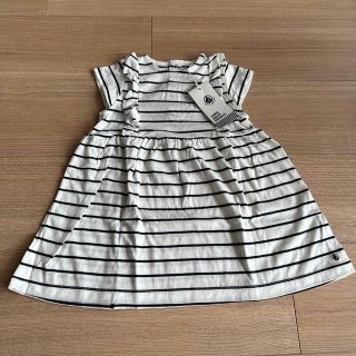 プチバトー(PETIT BATEAU)の新品未使用　プチバトー　ボーダーワンピース(ワンピース)