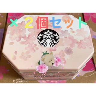 Starbucks Coffee - スターバックス　2種のボールクッキー　スタバ　クッキー缶　小物入れ　桜さくら２個
