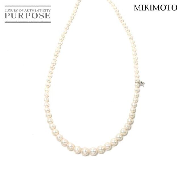 ミキモト MIKIMOTO アコヤ真珠 7.9-3.5mm ネックレス 40cm SV シルバー パール 90179250