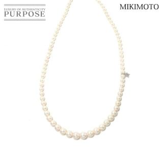 ミキモト(MIKIMOTO)のミキモト MIKIMOTO アコヤ真珠 7.9-3.5mm ネックレス 40cm SV シルバー パール 90179250(ネックレス)