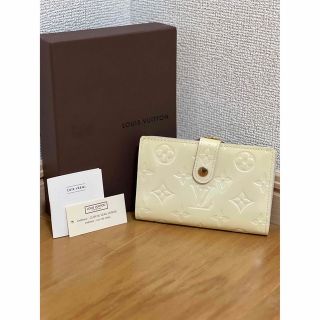 ルイヴィトン(LOUIS VUITTON)のルイ ヴィトン ヴェルニ ポルトフォイユ ヴィエノワ がま口財布 ソフトベージュ(財布)