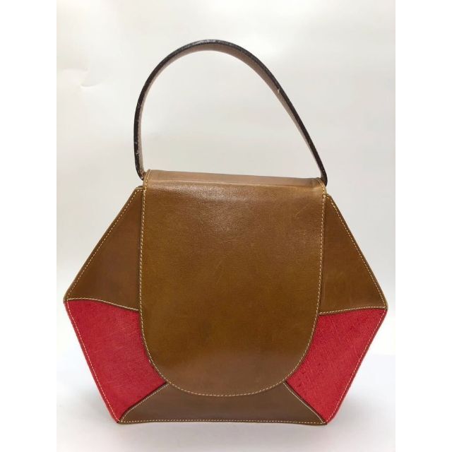 ピエロトゥッチ piero tucci キャンバス レザー ハンドバッグ | yoshi