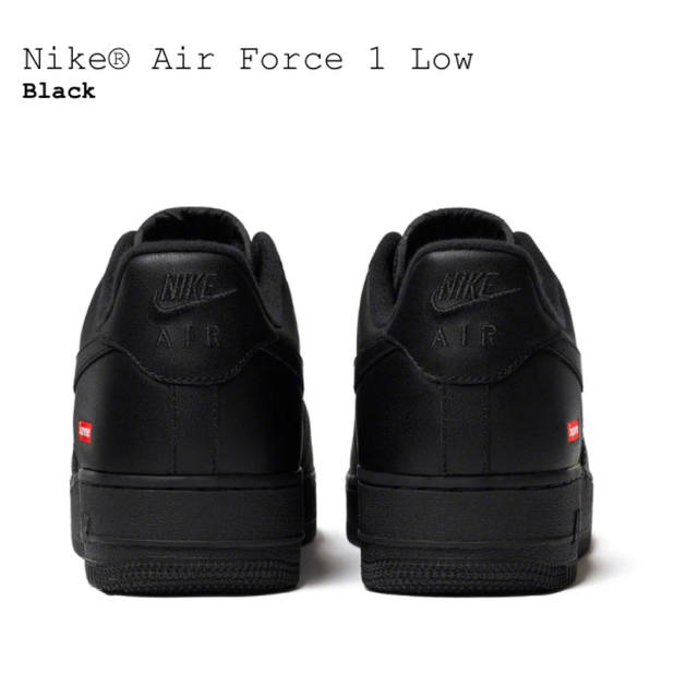 Supreme Nike Air Force 1 Low  Black US10