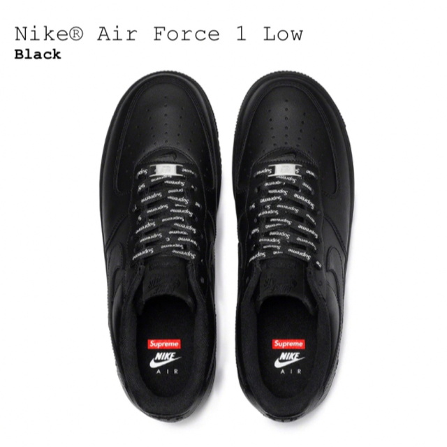 Supreme Nike Air Force 1 Low  Black US10