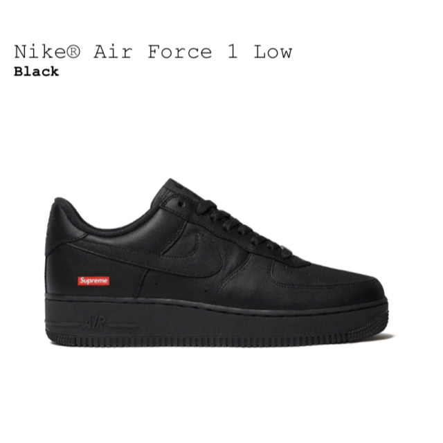 Supreme Nike Air Force 1 Low  Black US10