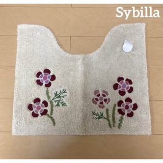 新品【Sybilla】トイレマット シビラ　アエログラフォ　約60×60 ピンク