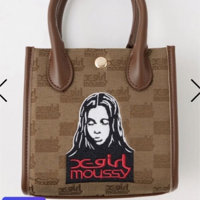 moussy(マウジー)の即完売♡MOUSSY×x-girl♡XG MONOGRAM バッグ♡レッド レディースのバッグ(ショルダーバッグ)の商品写真