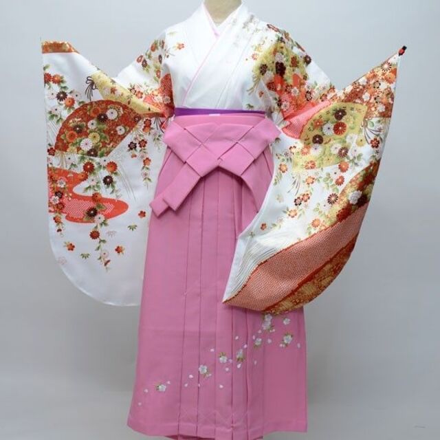2022年限定カラー 二尺袖 着物 袴フルセット From KYOTO 刺繍袴