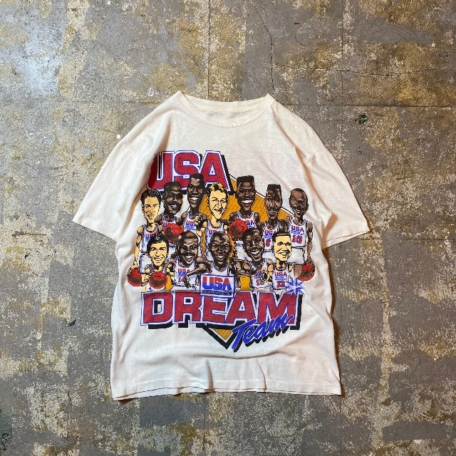 90s NBA ドリームチーム tシャツ USA製 マイケルジョーダン ホワイトトップス