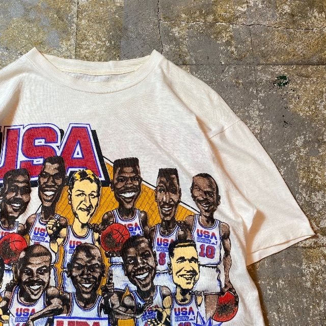90s NBA ドリームチーム tシャツ USA製 マイケルジョーダン ホワイト