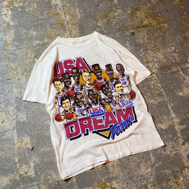 90s NBA ドリームチーム tシャツ USA製 マイケルジョーダン ホワイト