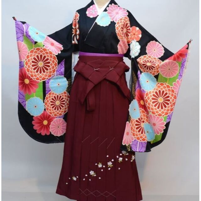 着物袴セット ジュニア用へ直し 135～150cm 袴変更可能 NO29594卒業式