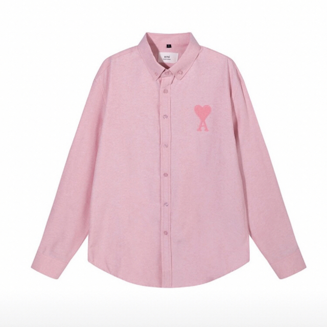 【限定セール】Ami de coeur ロゴ コットン シャツ ピンク
