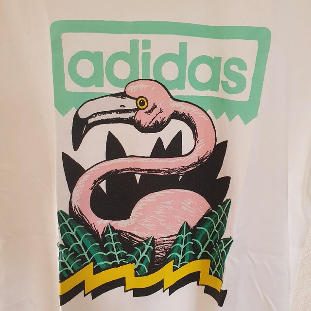 adidas(アディダス)のアディダス tシャツ フラミンゴ レディースのトップス(Tシャツ(半袖/袖なし))の商品写真