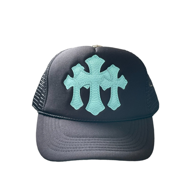 leather cross custom meshcap tiffanyblue