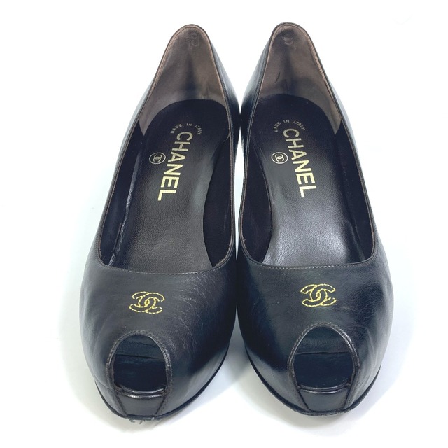 CHANEL - シャネル CHANEL オープントゥ ヒール 靴 G25723 07A CC ココ