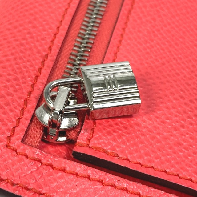 エルメス HERMES ケリーポケットコンパクト 小銭入れ 財布 コインケース エプソン Y刻 ローズテキサス(推定) ピンク