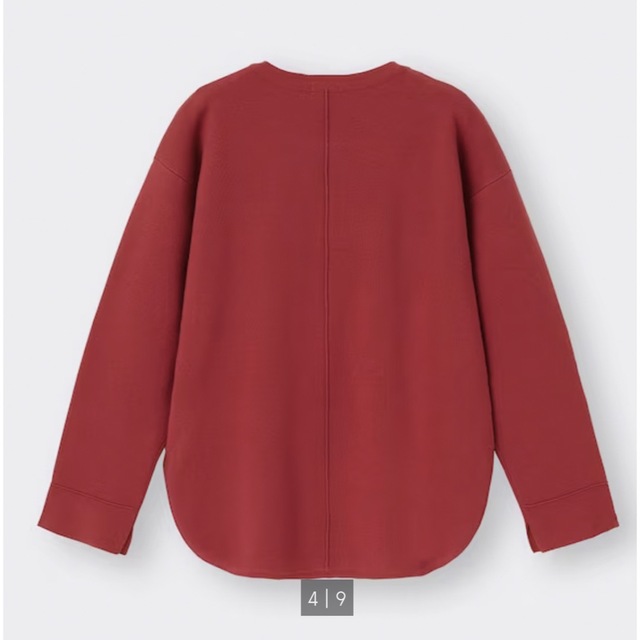 GU(ジーユー)のGU ジーユー　ミラノリブボクシーセーター　RED レディースのトップス(ニット/セーター)の商品写真