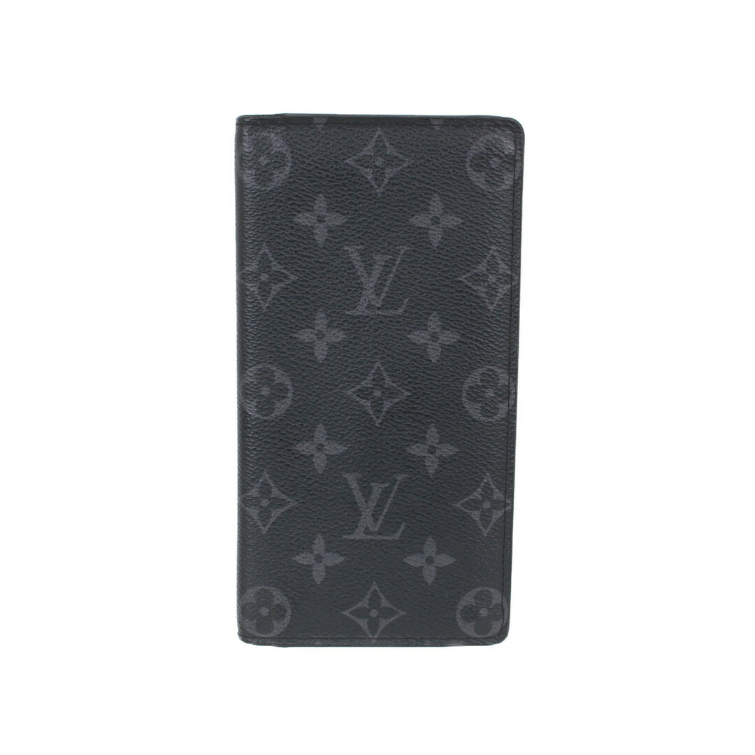 折り財布LOUIS VUITTON　ルイヴィトン　ポルトフォイユ・ブラザ　M61697　長財布　モノグラム・エクリプス　ブラック×グレー　メンズ　ギフト　プレゼント包装可松前R56号店