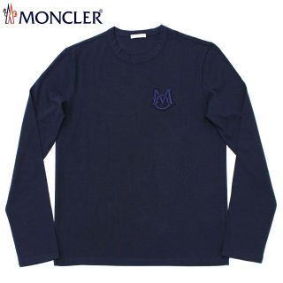 モンクレール(MONCLER)の16 MONCLER ネイビー ロゴ クルーネック 長袖Tシャツ size XL(Tシャツ/カットソー(七分/長袖))