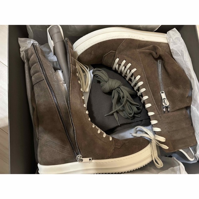 誠実 rick owens cargo basket DUST MILK ジオバス スニーカー - www