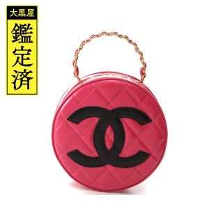 シャネル(CHANEL)のシャネル　バッグ　丸型バニティ　ココマーク　ピンク　パテントレザー【430】(その他)