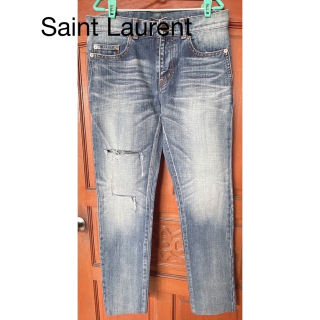 Saint Laurent(サンローラン)のSaint Laurent サンローランクラッシュ加工デニム メンズのパンツ(デニム/ジーンズ)の商品写真