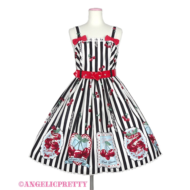 Angelic Pretty - cherry stamp JSK＋KCセット(クロ)の通販 by shop｜アンジェリックプリティーならラクマ