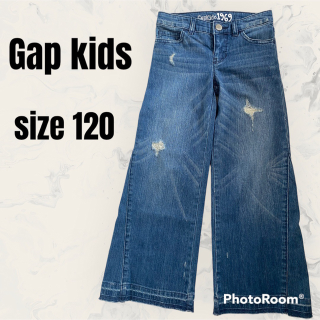 GAP Kids(ギャップキッズ)のgap kids  ギャップ　デニム　ジーンズ　ジーパン　120センチ　ワイド キッズ/ベビー/マタニティのキッズ服女の子用(90cm~)(パンツ/スパッツ)の商品写真
