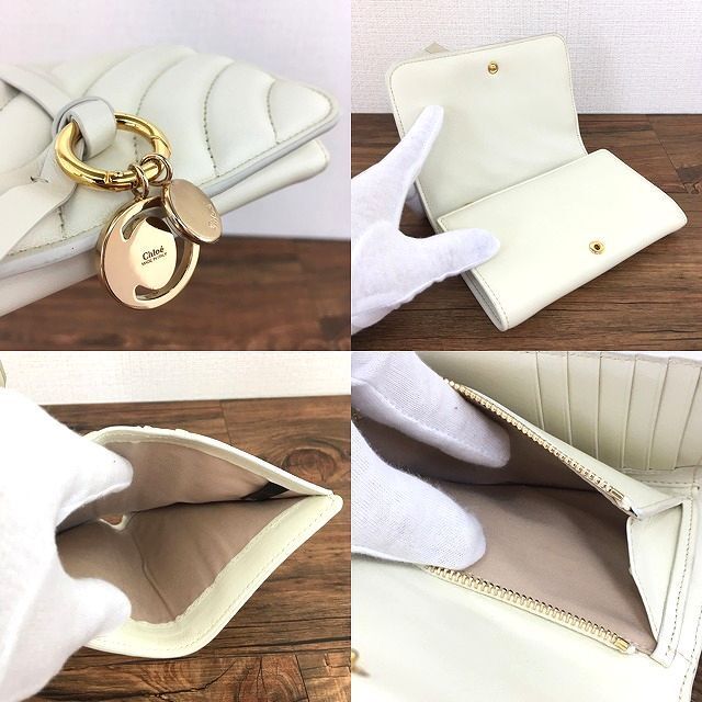 Chloe(クロエ)の未使用品 Chloe 三つ折り財布 ホワイト 箱付き 228 レディースのファッション小物(財布)の商品写真