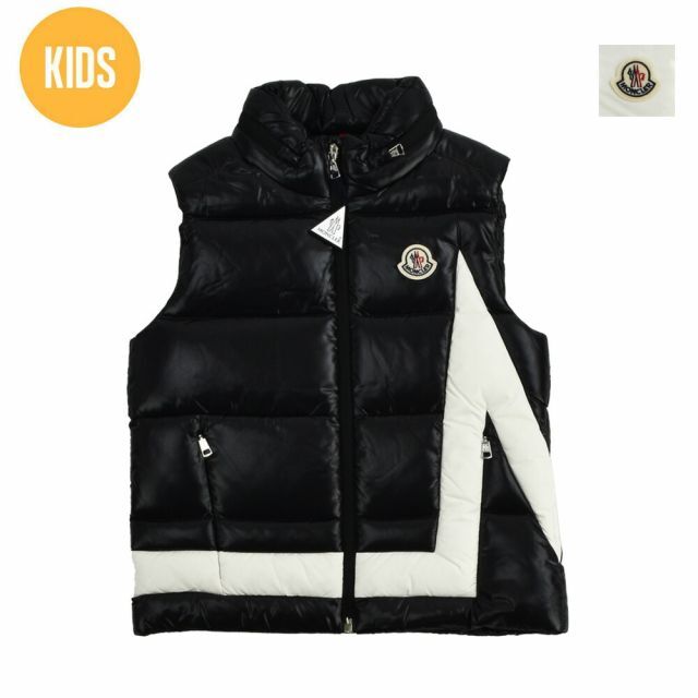 MONCLER(モンクレール)の【BLACK】モンクレール ダウンベスト キッズ キッズ/ベビー/マタニティのキッズ服女の子用(90cm~)(ジャケット/上着)の商品写真