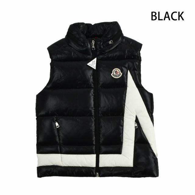 MONCLER(モンクレール)の【BLACK】モンクレール ダウンベスト キッズ キッズ/ベビー/マタニティのキッズ服女の子用(90cm~)(ジャケット/上着)の商品写真