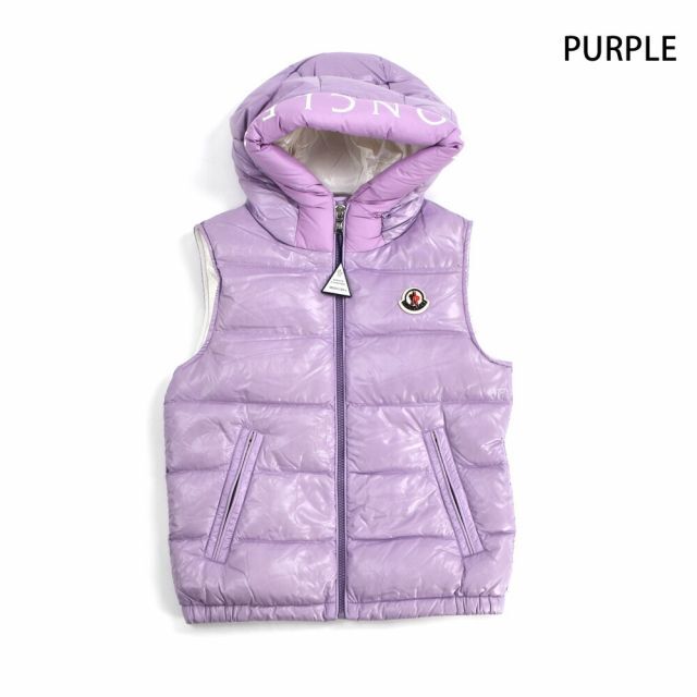 MONCLER(モンクレール)の【PURPLE】モンクレール ダウンベスト キッズ キッズ/ベビー/マタニティのキッズ服女の子用(90cm~)(ジャケット/上着)の商品写真