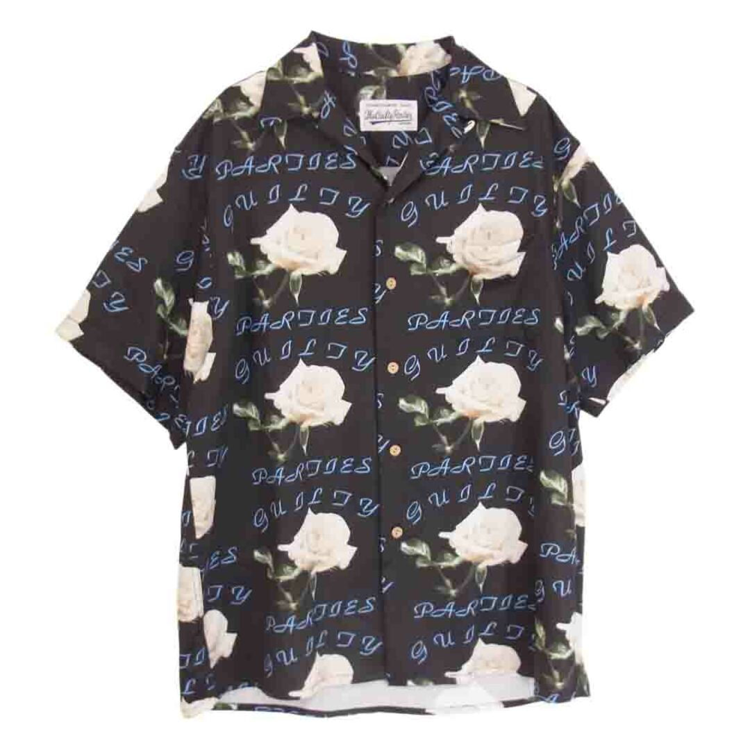 WACKO MARIA ワコマリア 21SS HAWAIIAN SHIRT S/S TYPE3 ハワイアン シャツ アロハ 半袖シャツ ブラック系 M約55cm袖丈