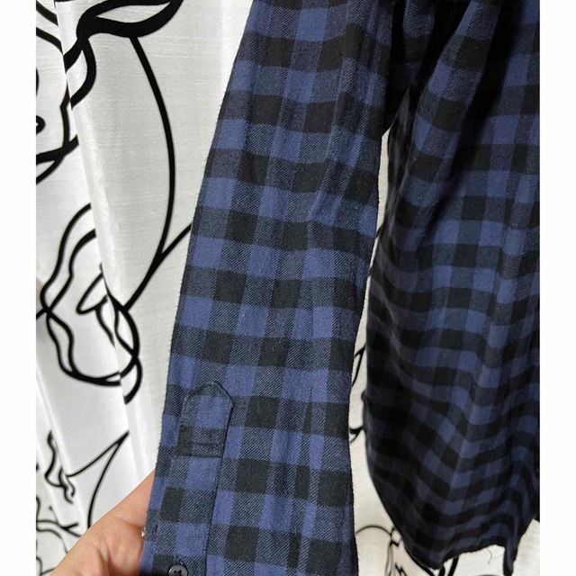 GU(ジーユー)のkiku様専用　GU 青チェックネルシャツ メンズのトップス(シャツ)の商品写真
