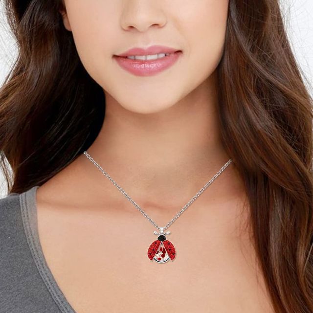 【色: シルバー】Superchic Jewelry かわいい赤いオープンウィン