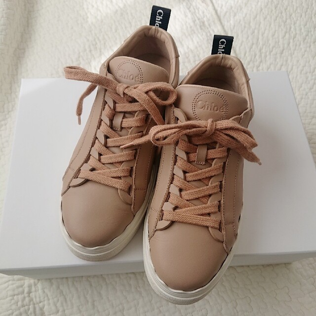 クロエ Chloe* ローレン レザー レースアップスニーカー 36 【売れ筋