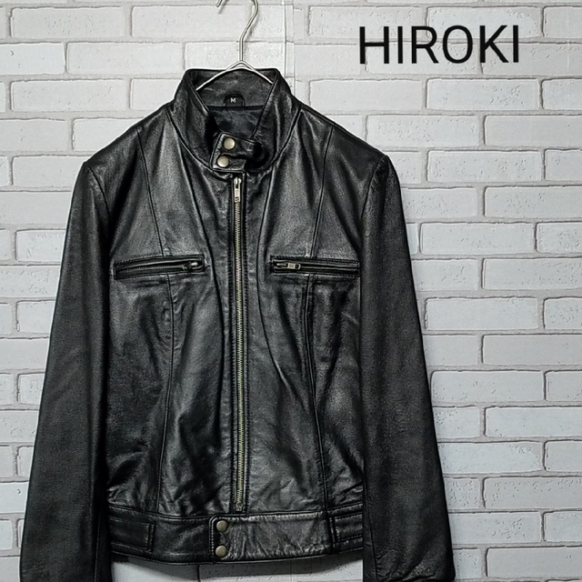 【HIROKI】レザージャケット　横浜元町　ライダース　シープスキン