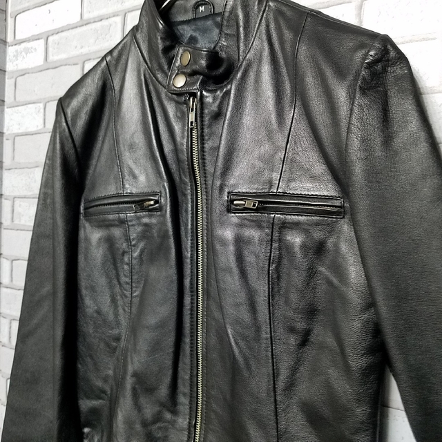 HIROKI】レザージャケット 横浜元町 ライダース シープスキンの HIROKI】レザージャケット 横浜元町 ライダース シープスキンの
