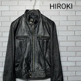 【HIROKI】レザージャケット　横浜元町　ライダース　シープスキン(ライダースジャケット)