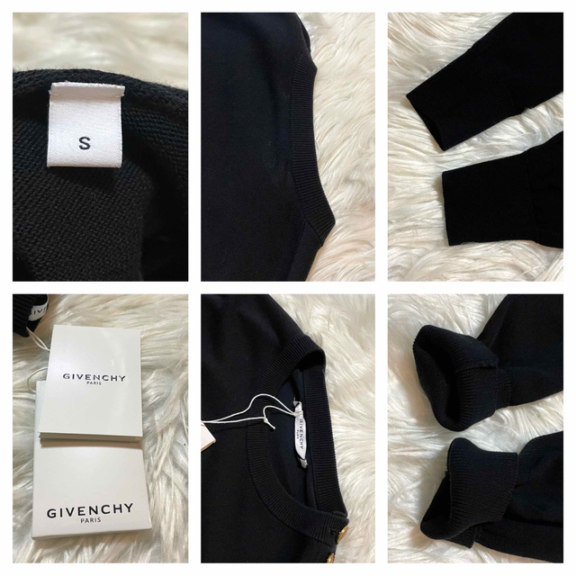 GIVENCHY - 本物 美品 ジバンシィ GGロゴ 金ボタンライン ニット