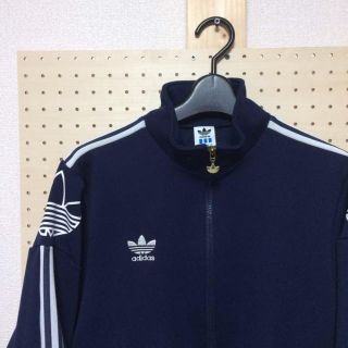 アディダス(adidas)の90s  ビンテージ adidas トラックジャケット 紺白 トレフォイル(ジャージ)