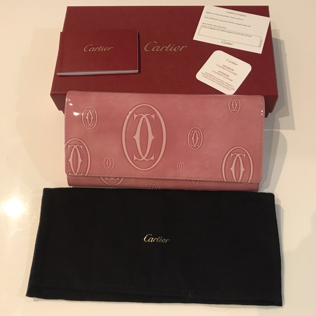 カルティエ ハッピーバースデー 長財布 ピンク カルティエ ハッピーバースデー 長財布 ピンク