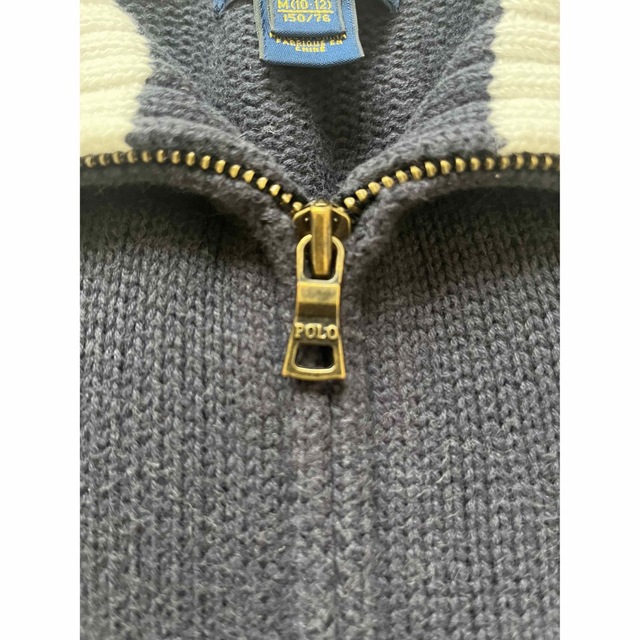 POLO RALPH LAUREN(ポロラルフローレン)のポロ　ラルフローレン　ジップアップ　カーディガン　ニット　ネイビー　人気　完売 レディースのトップス(ニット/セーター)の商品写真