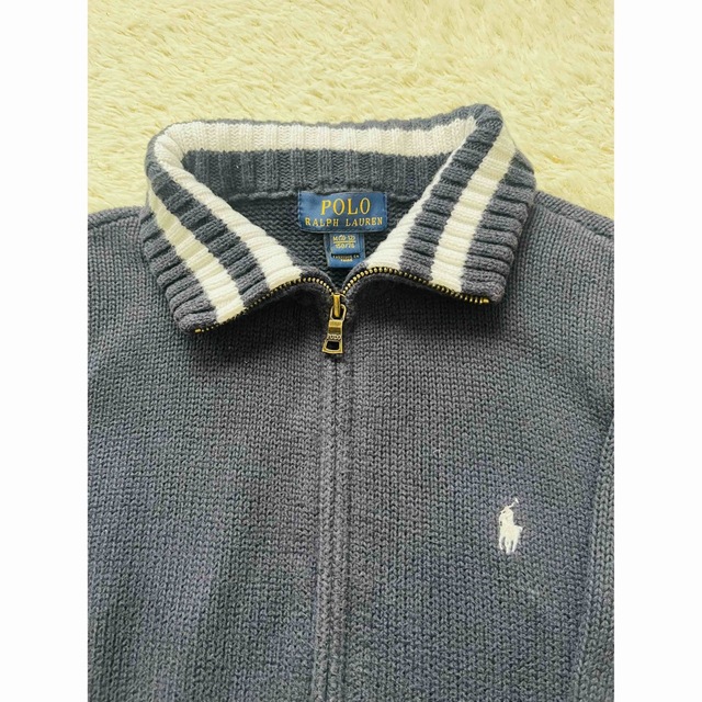 POLO RALPH LAUREN(ポロラルフローレン)のポロ　ラルフローレン　ジップアップ　カーディガン　ニット　ネイビー　人気　完売 レディースのトップス(ニット/セーター)の商品写真