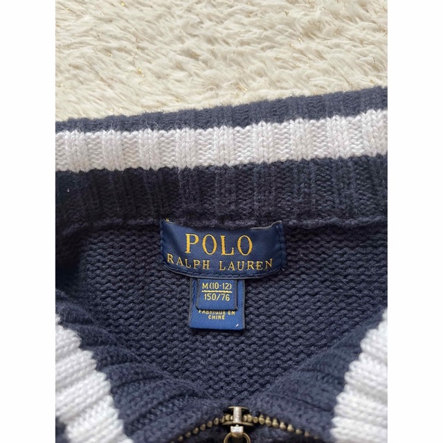 POLO RALPH LAUREN(ポロラルフローレン)のポロ　ラルフローレン　ジップアップ　カーディガン　ニット　ネイビー　人気　完売 レディースのトップス(ニット/セーター)の商品写真