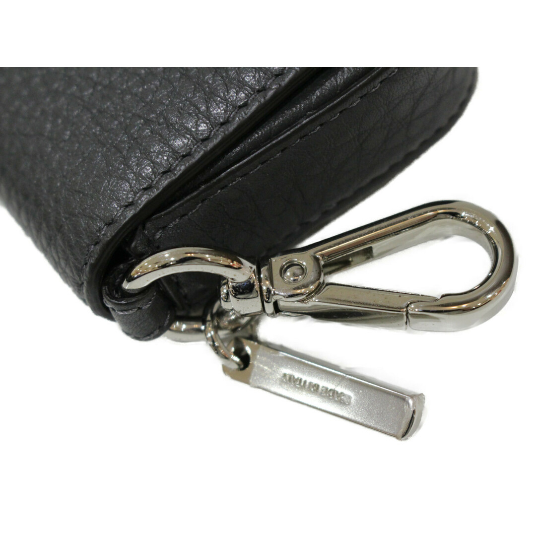 FENDI ナノバケットチャーム レザー グレー キーホルダー レディース
