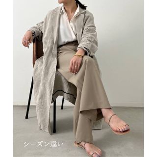 アパルトモンドゥーズィエムクラス(L'Appartement DEUXIEME CLASSE)の20SS 定価85800円 アパルトモン Lisiere ボリュームリネンコート(スプリングコート)